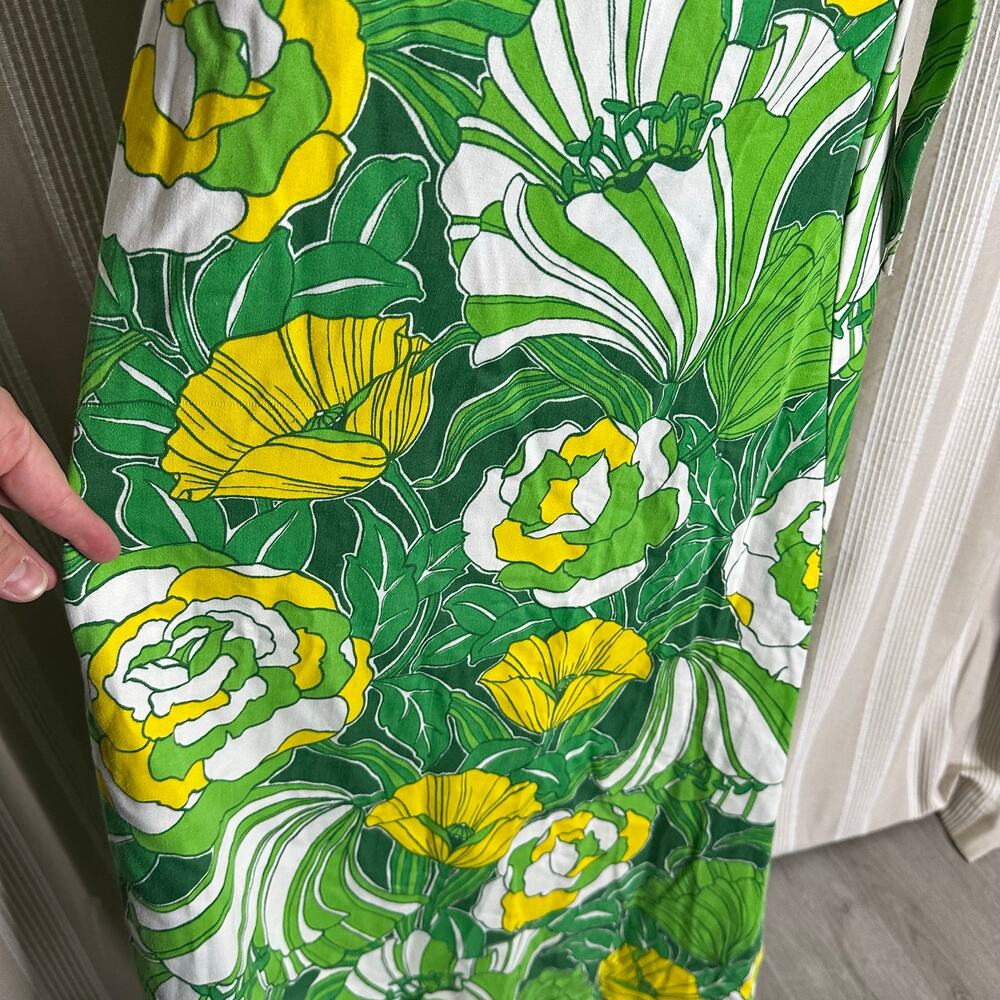 Vintage 1970s Floral Green Pattern Katasha’s Unusuals Size Small Wrap Skirt - Picture 3 of 6